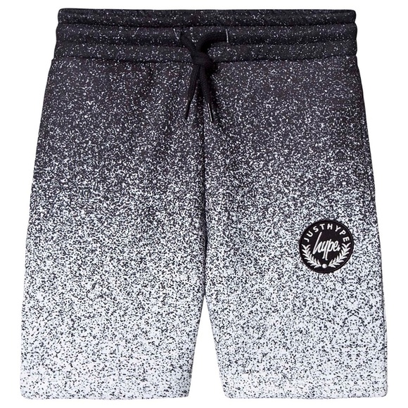 Hype Mens Black & White Speckle Fade Shorts - Picture 1 of 2